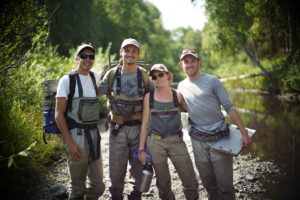 Field crew on the Deshka River. Photo by USFWS.